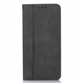 Folio-fodral För Xiaomi Redmi Note 11 Pro Plus 5G Läderfodral Linjeläderstil