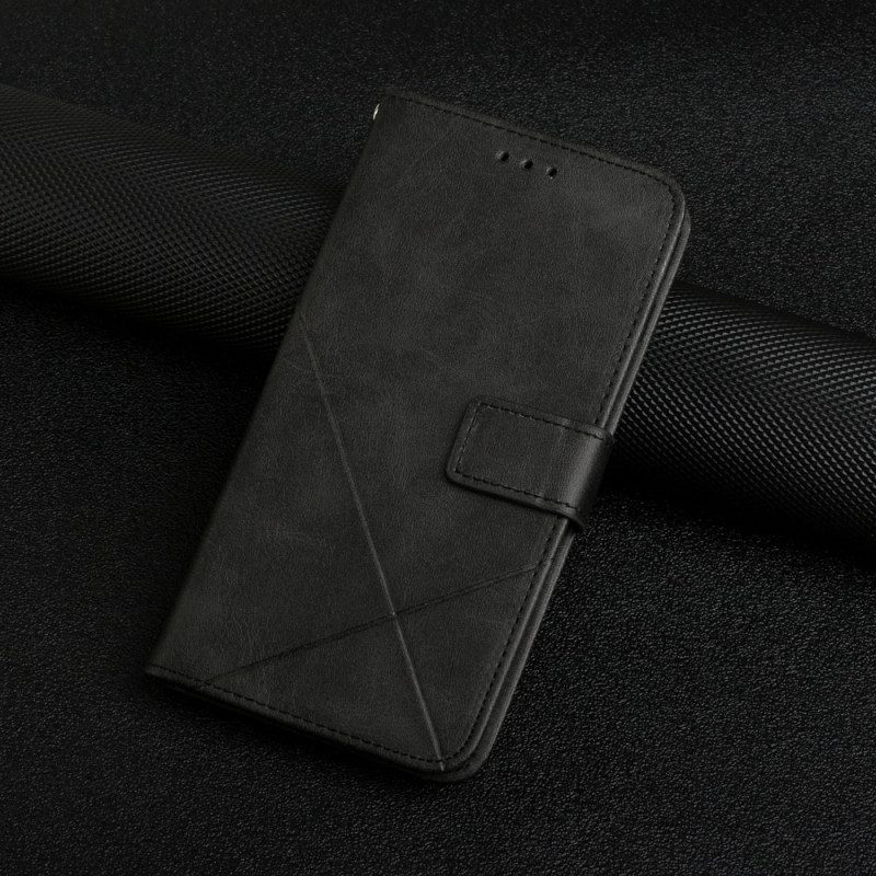 Folio-fodral För Xiaomi Redmi Note 11 Pro Plus 5G Med Kedjar Linnar Med Lädereffektband
