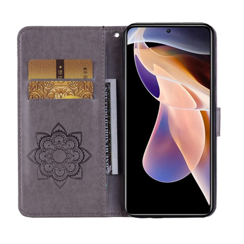 Folio-fodral För Xiaomi Redmi Note 11 Pro Plus 5G Uggla Mandala