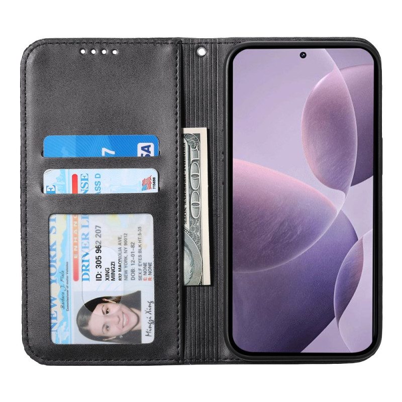 Folio-fodral För Xiaomi Redmi Note 14 4g Diamantmönster Med Rem