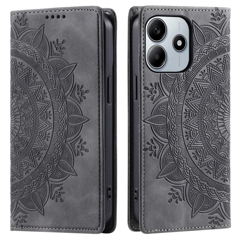 Folio-fodral För Xiaomi Redmi Note 14 4g Mandala-mockaeffekt