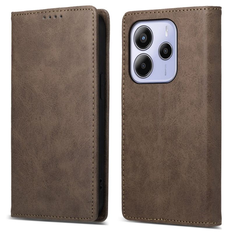 Folio-fodral För Xiaomi Redmi Note 14 4g Vintage Rfid-blockering