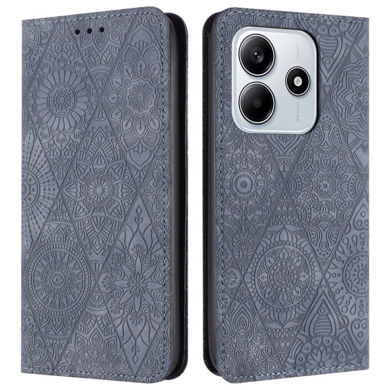 Folio-fodral För Xiaomi Redmi Note 14 5g Etnisk Stil Med Rem