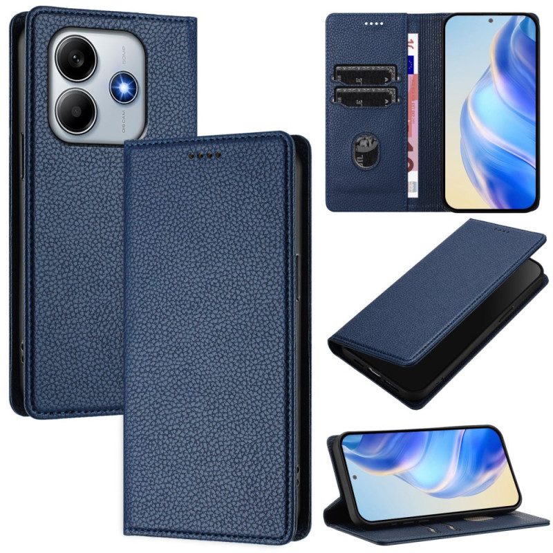 Folio-fodral För Xiaomi Redmi Note 14 5g Rfid-blockering Med Lädereffekt