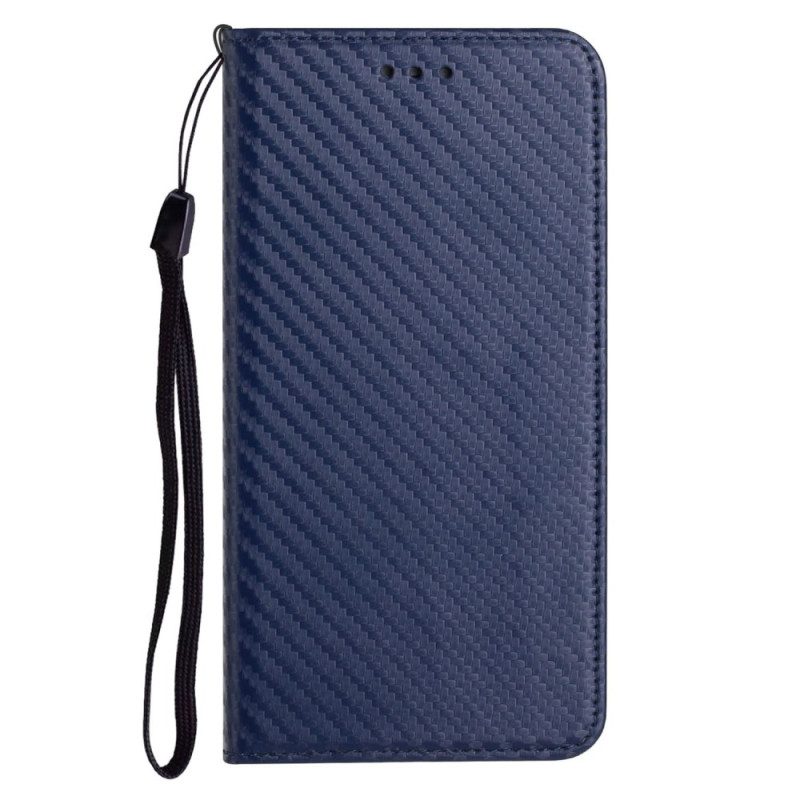 Folio-fodral För Xiaomi Redmi Note 14 Pro Plus 5g Kolfiberrem