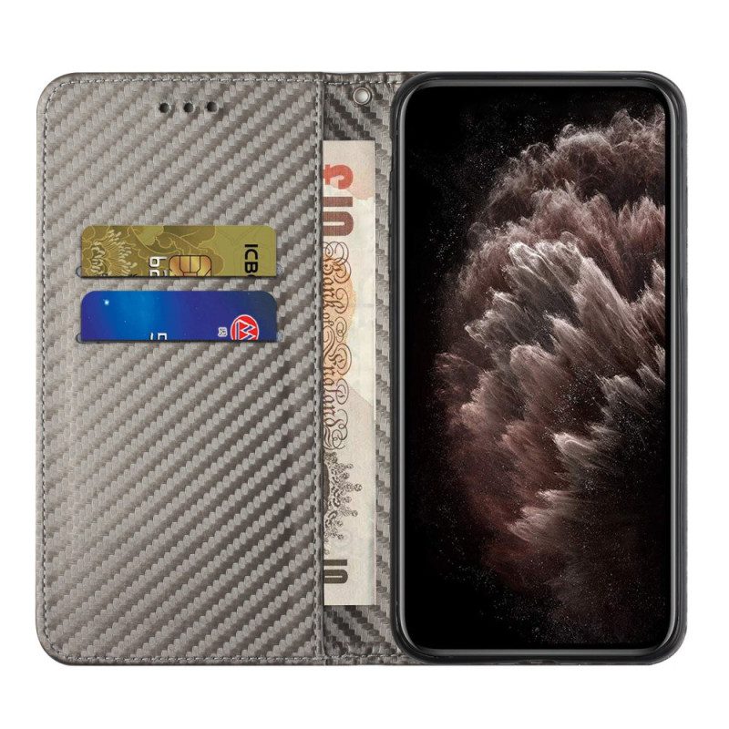 Folio-fodral För Xiaomi Redmi Note 14 Pro Plus 5g Kolfiberrem