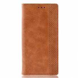 Folio-fodral För Xiaomi Redmi Note 7 Läderfodral Vintage Stiliserad Lädereffekt