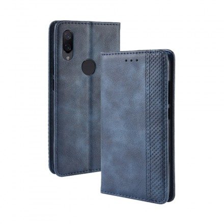 Folio-fodral För Xiaomi Redmi Note 7 Läderfodral Vintage Stiliserad Lädereffekt