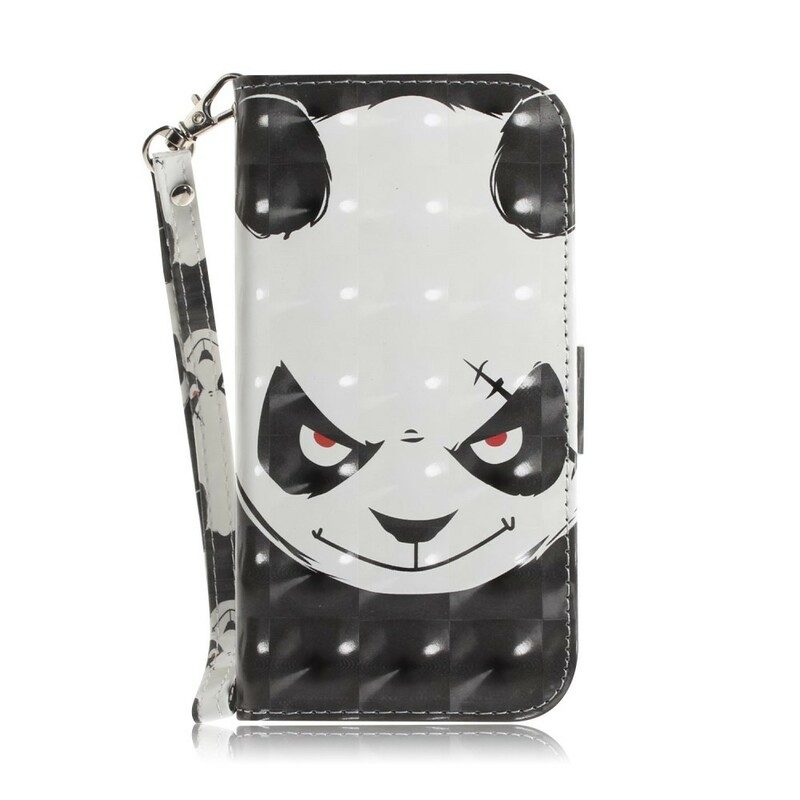 Folio-fodral För Xiaomi Redmi Note 7 Med Kedjar Arg Panda Med Rem