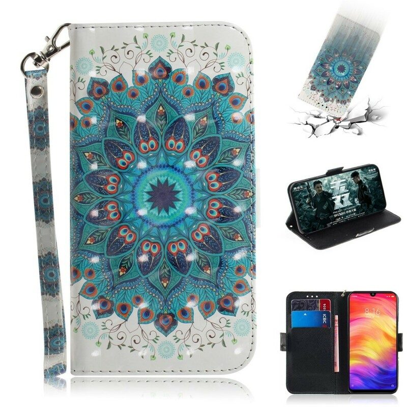 Folio-fodral För Xiaomi Redmi Note 7 Med Kedjar Masterful Lanyard Manda