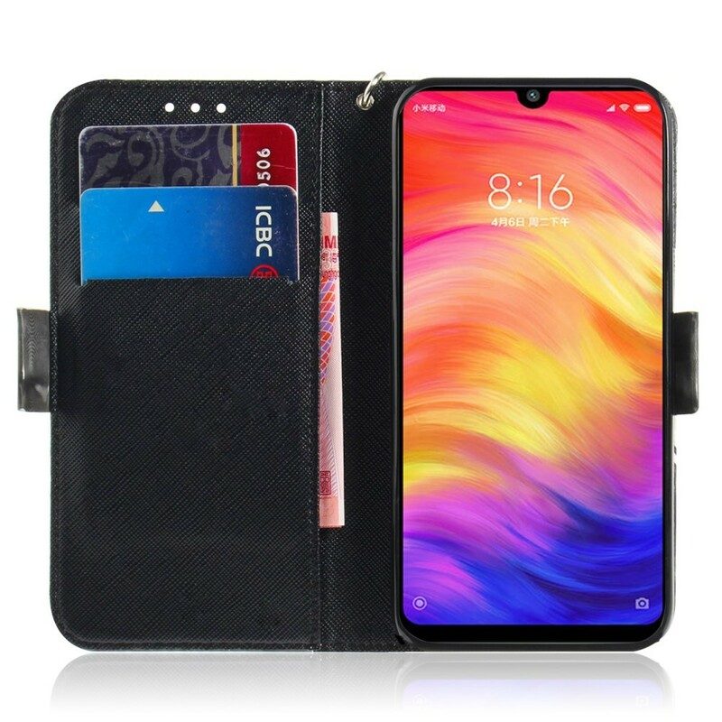 Folio-fodral För Xiaomi Redmi Note 7 Med Kedjar Masterful Lanyard Manda