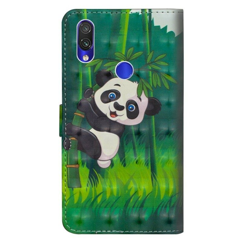 Folio-fodral För Xiaomi Redmi Note 7 Panda Och Bambu