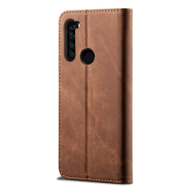 Folio-fodral För Xiaomi Redmi Note 8 Läderfodral Denimtyg