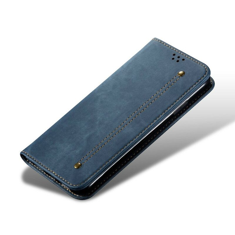 Folio-fodral För Xiaomi Redmi Note 8 Pro Läderfodral Denimtyg
