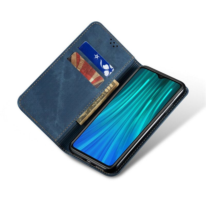 Folio-fodral För Xiaomi Redmi Note 8 Pro Läderfodral Denimtyg