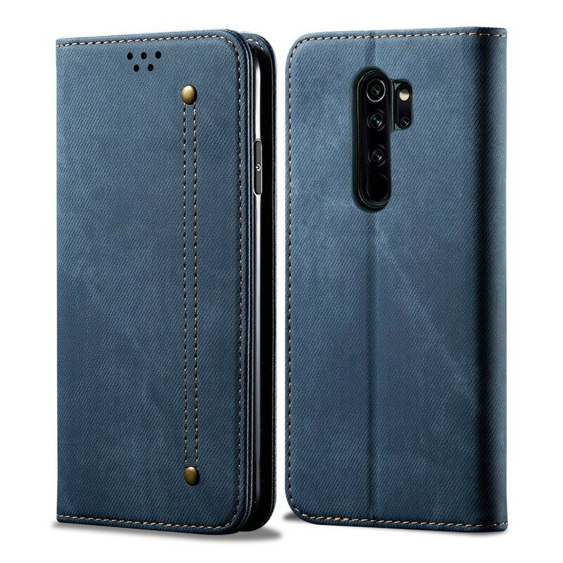 Folio-fodral För Xiaomi Redmi Note 8 Pro Läderfodral Denimtyg