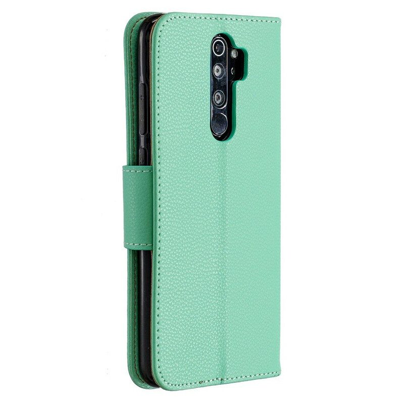 Folio-fodral För Xiaomi Redmi Note 8 Pro Läderfodral Litchi Flap Sned