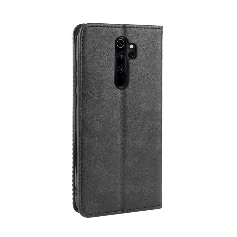 Folio-fodral För Xiaomi Redmi Note 8 Pro Läderfodral Vintage Stiliserad Lädereffekt