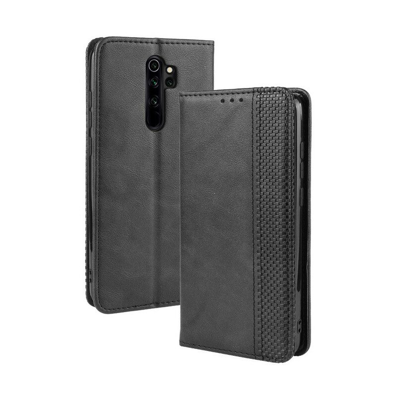 Folio-fodral För Xiaomi Redmi Note 8 Pro Läderfodral Vintage Stiliserad Lädereffekt