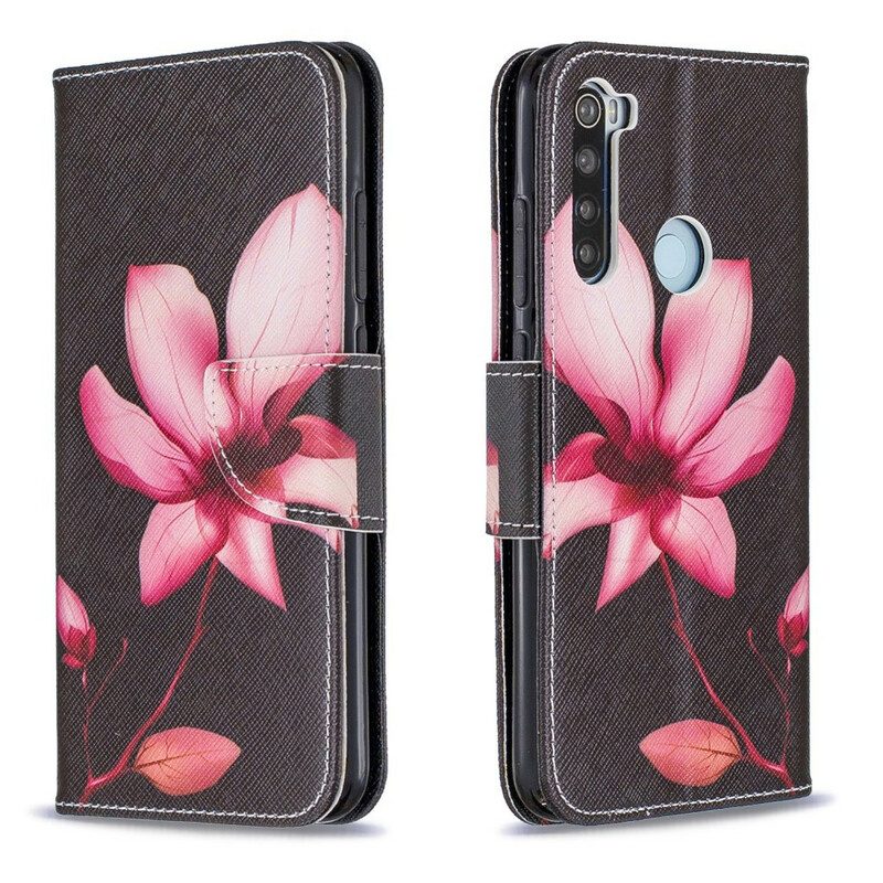 Folio-fodral För Xiaomi Redmi Note 8 Rosa Blomma