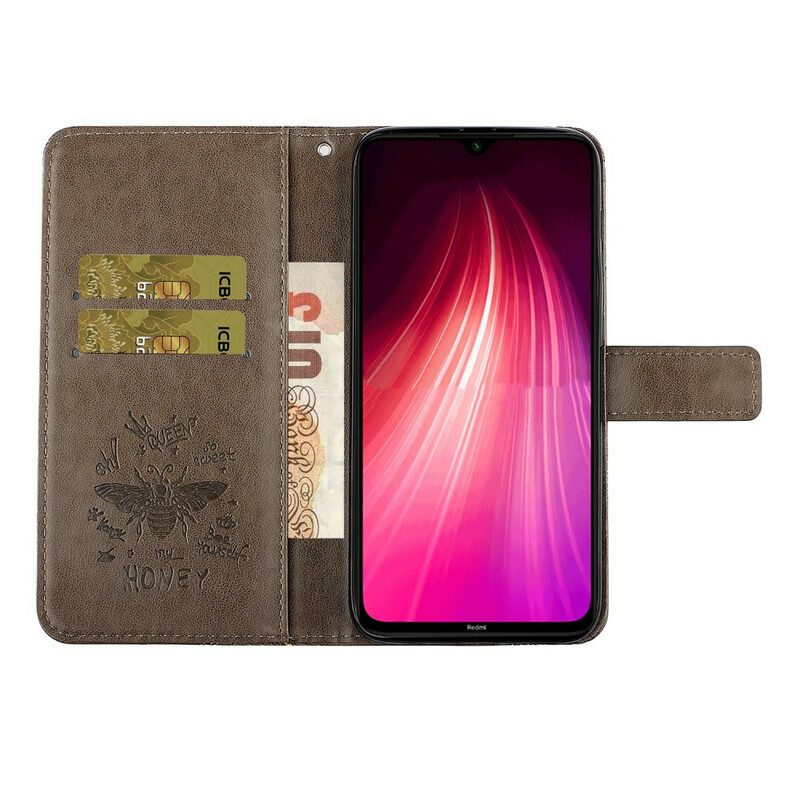 Folio-fodral För Xiaomi Redmi Note 8 Smile Bee Charm