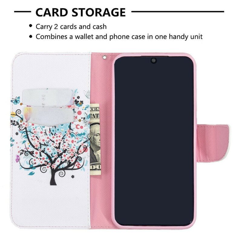 Folio-fodral För Xiaomi Redmi Note 8T Blommigt Träd