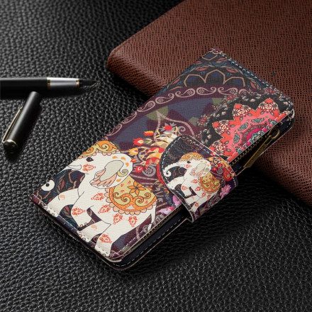 Folio-fodral För Xiaomi Redmi Note 8T Elefantficka Med Dragkedja