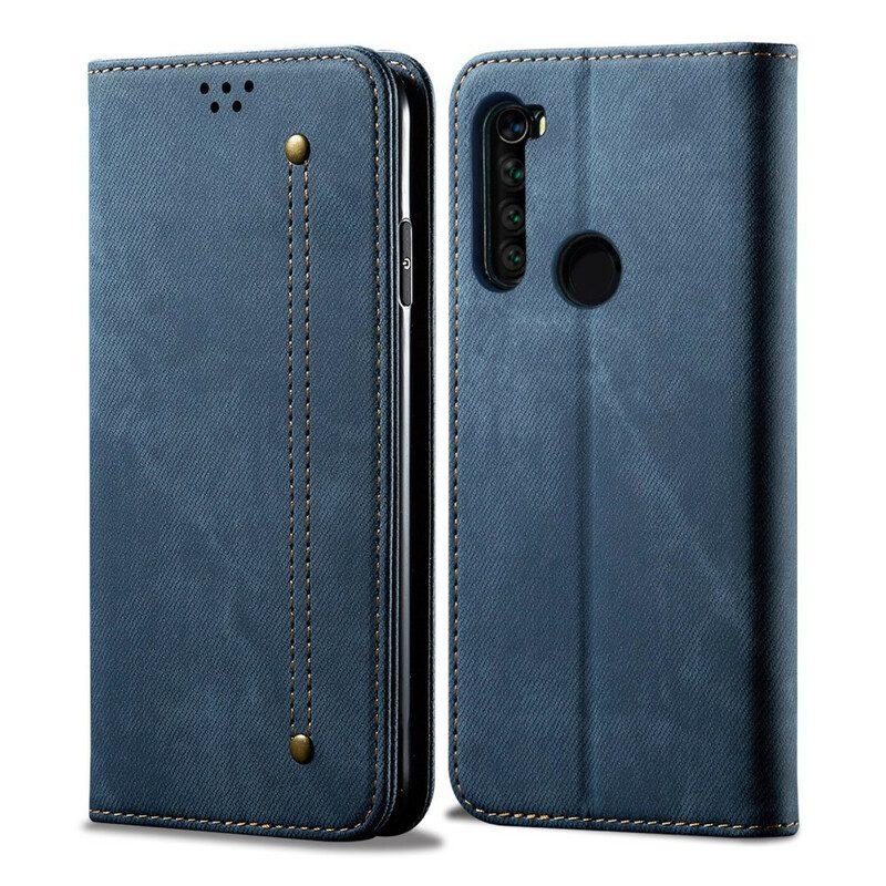 Folio-fodral För Xiaomi Redmi Note 8T Läderfodral Denimtyg