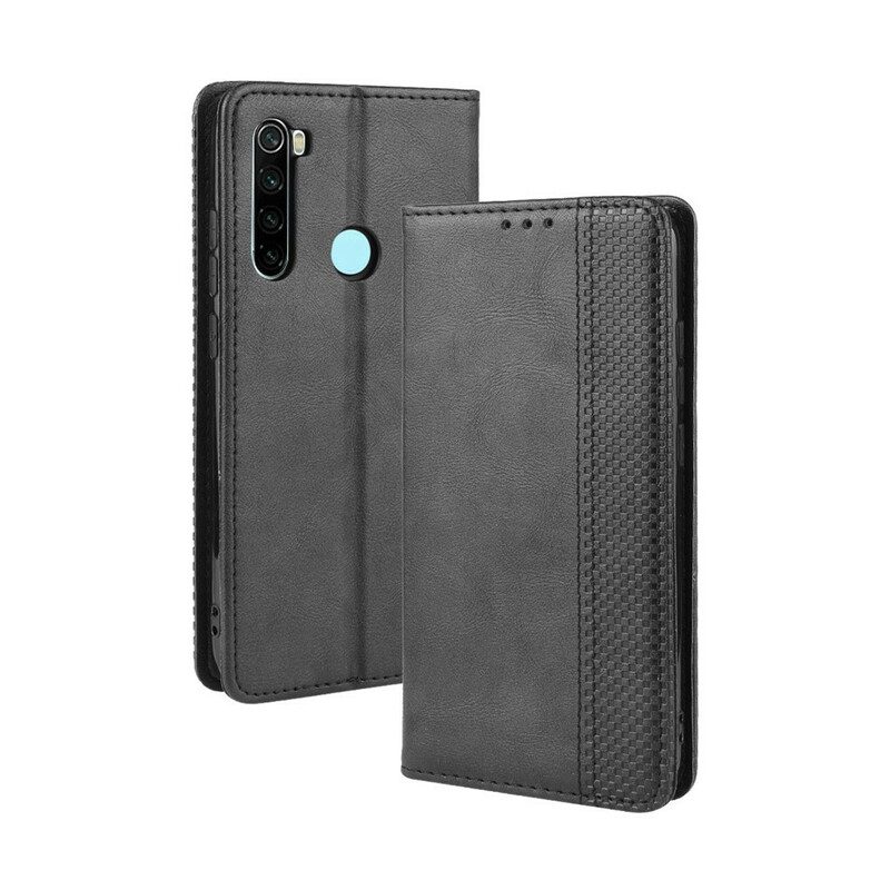 Folio-fodral För Xiaomi Redmi Note 8T Läderfodral Vintage Stiliserad Lädereffekt