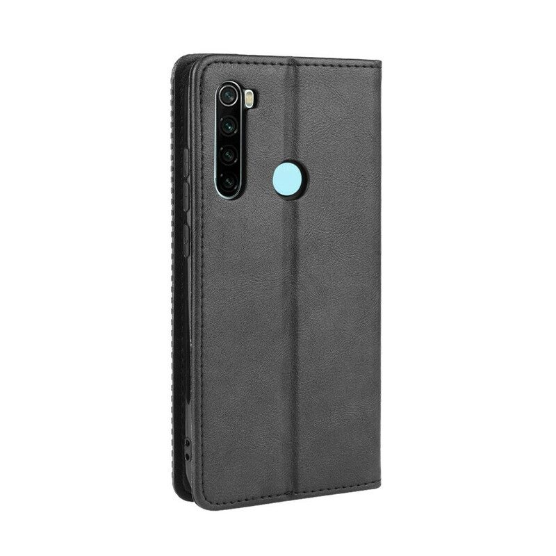 Folio-fodral För Xiaomi Redmi Note 8T Läderfodral Vintage Stiliserad Lädereffekt