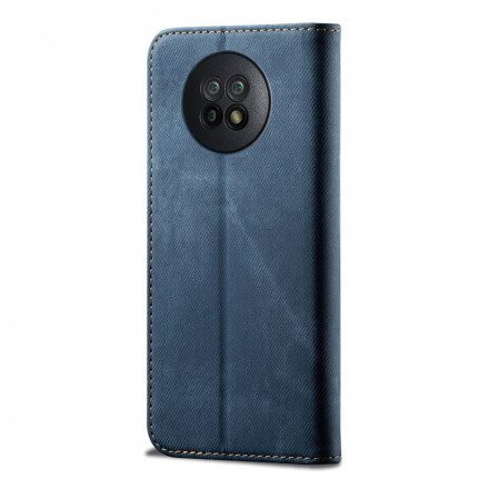 Folio-fodral För Xiaomi Redmi Note 9 5G / 9T 5G Läderfodral Denimtyg