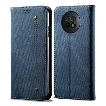 Folio-fodral För Xiaomi Redmi Note 9 5G / 9T 5G Läderfodral Denimtyg