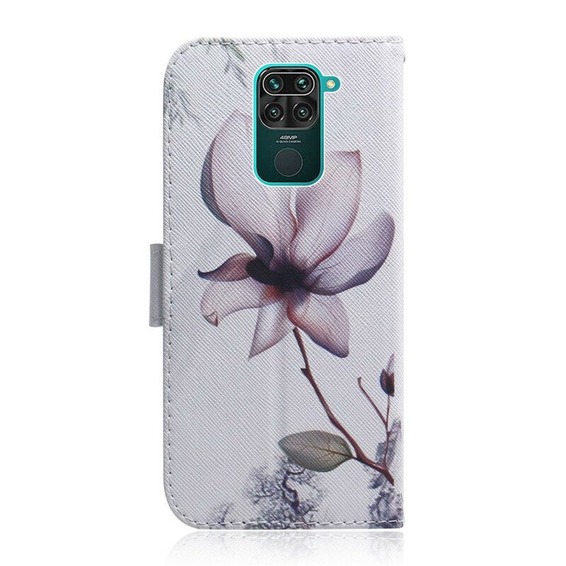 Folio-fodral För Xiaomi Redmi Note 9 Gammal Rosenblomma