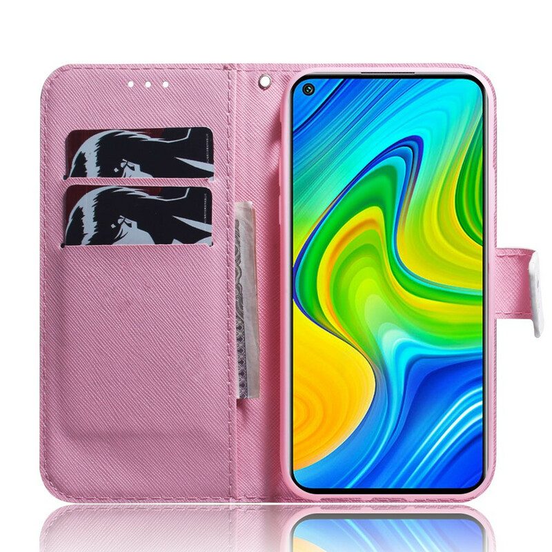 Folio-fodral För Xiaomi Redmi Note 9 Gammal Rosenblomma