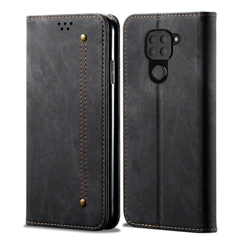 Folio-fodral För Xiaomi Redmi Note 9 Läderfodral Denimtyg