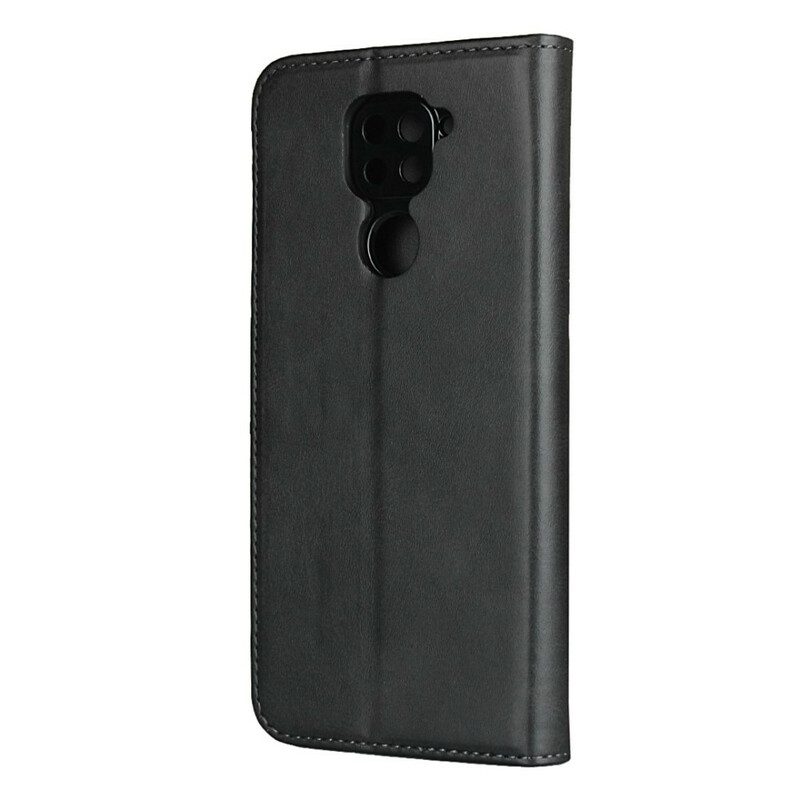 Folio-fodral För Xiaomi Redmi Note 9 Läderfodral Premium Konstlädersömmar