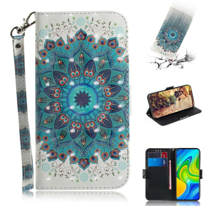 Folio-fodral För Xiaomi Redmi Note 9 Med Kedjar Masterful Strappy Mandala