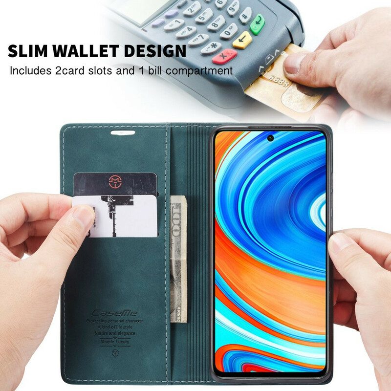 Folio-fodral För Xiaomi Redmi Note 9S / Note 9 Pro Läderfodral Caseme Konstläder