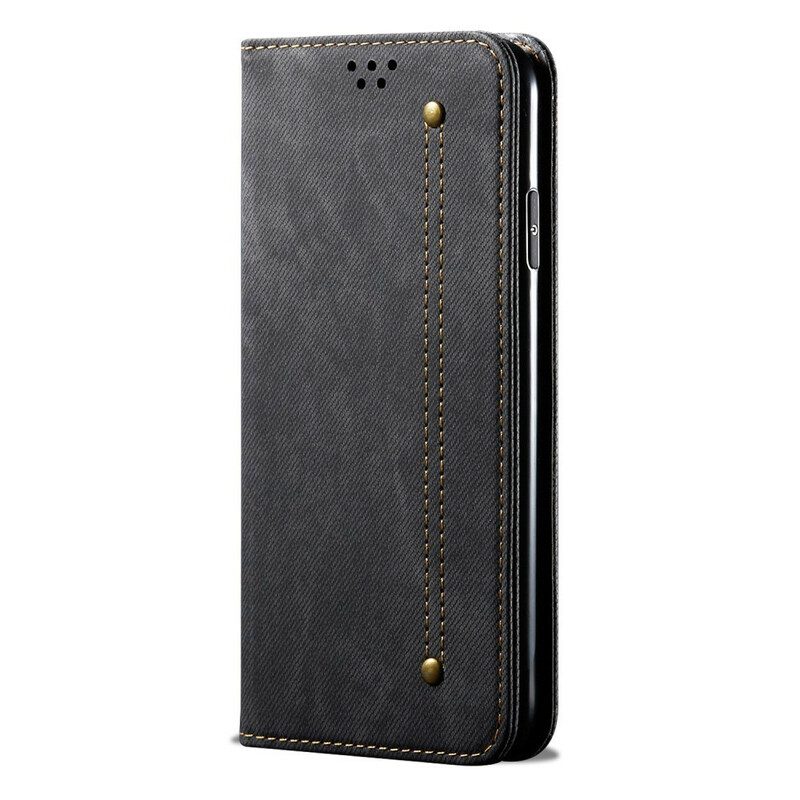 Folio-fodral För Xiaomi Redmi Note 9S / Note 9 Pro Läderfodral Denimtyg