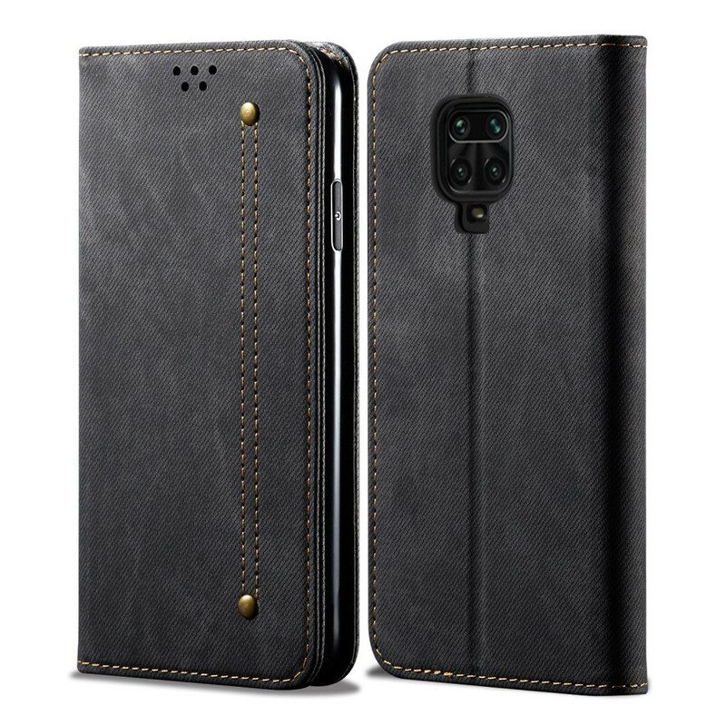 Folio-fodral För Xiaomi Redmi Note 9S / Note 9 Pro Läderfodral Denimtyg