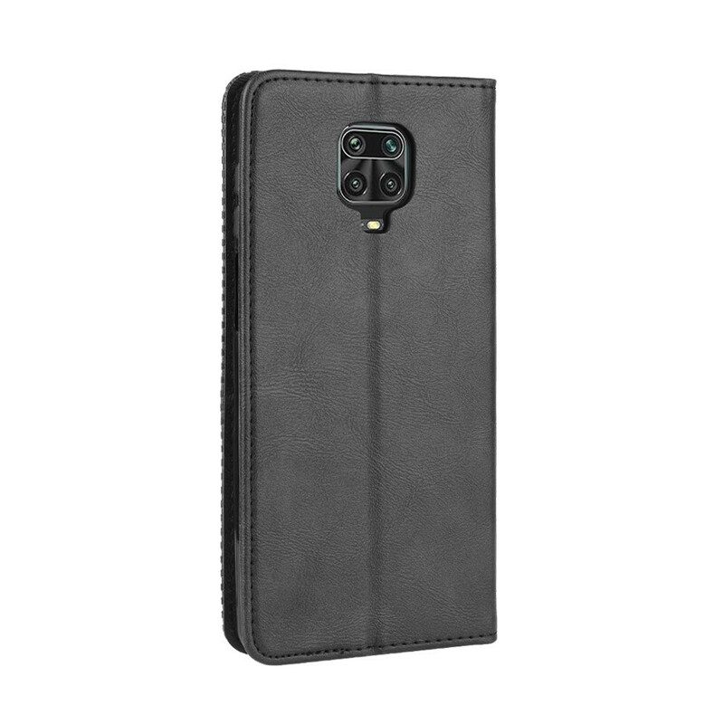 Folio-fodral För Xiaomi Redmi Note 9S / Note 9 Pro Läderfodral Vintage Stiliserad Lädereffekt