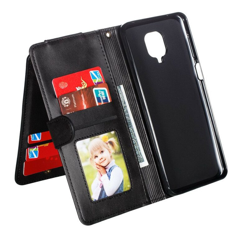 Folio-fodral För Xiaomi Redmi Note 9S / Note 9 Pro Med Kedjar Thongprestanda