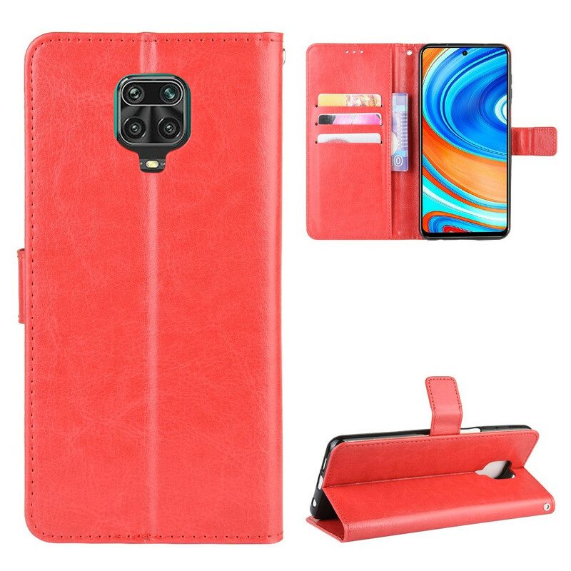 Folio-fodral För Xiaomi Redmi Note 9S / Note 9 Pro Plinkande Konstläder