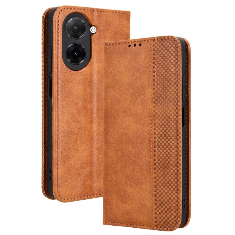 Folio-fodral Poco C71 Vintagekant