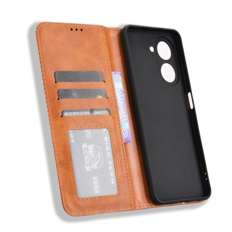 Folio-fodral Poco C71 Vintagekant