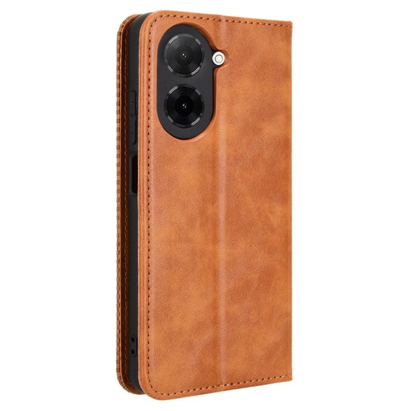 Folio-fodral Poco C71 Vintagekant