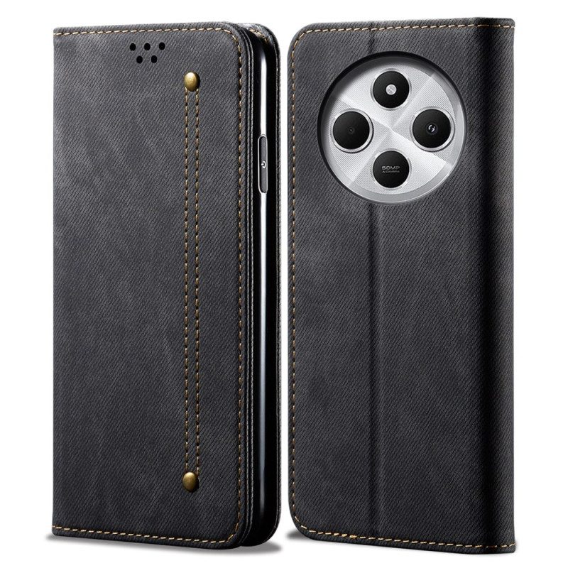 Folio-fodral Poco C75 Denimeffekt