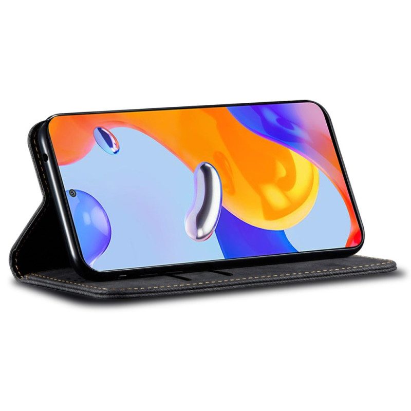 Folio-fodral Poco C75 Denimeffekt