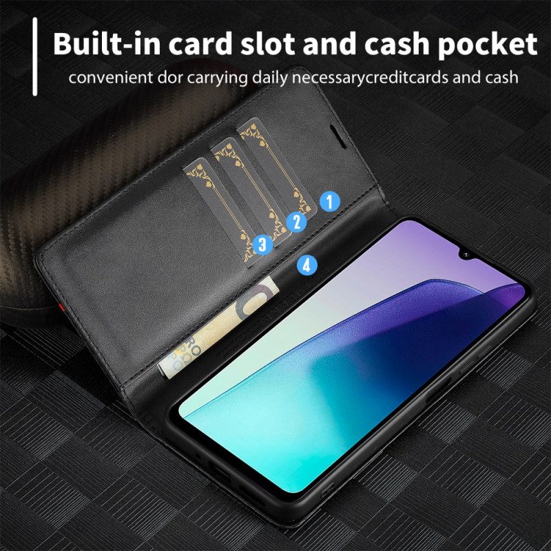 Folio-fodral Poco C75 Kolfibertextur