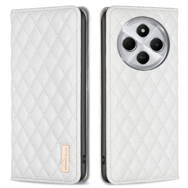 Folio-fodral Poco C75 Quiltad Binfen-färg